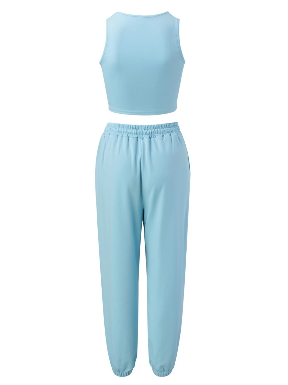 Wide Strap Top and Drawstring Joggers Set - Lily and Lavender Boutique