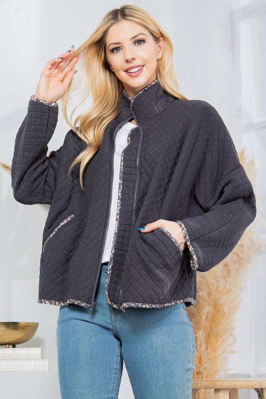 Quilt Jacket with Pockets - Lily and Lavender Boutique