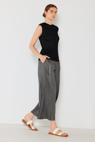 Marina West Swim Pleated Wide-Leg Pants with Side Pleat Detail - Lily and Lavender Boutique