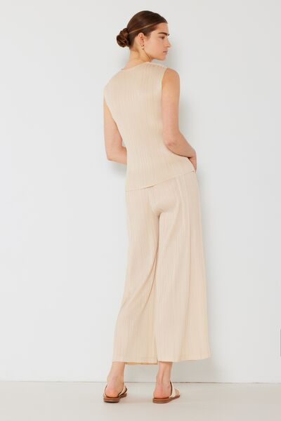 Marina West Swim Pleated Wide-Leg Pants with Side Pleat Detail - Lily and Lavender Boutique