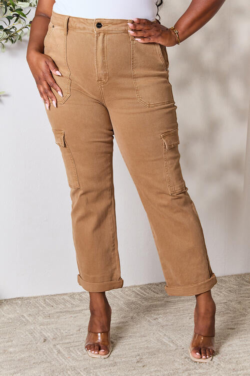 Risen Full Size High Waist Straight Jeans with Pockets - Lily and Lavender Boutique