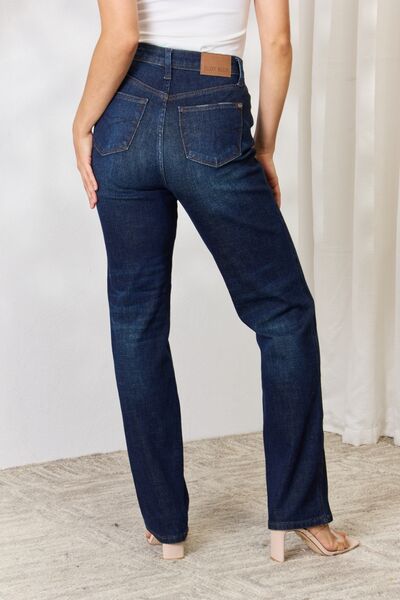 Judy Blue Full Size Button-Fly Straight Jeans - Lily and Lavender Boutique