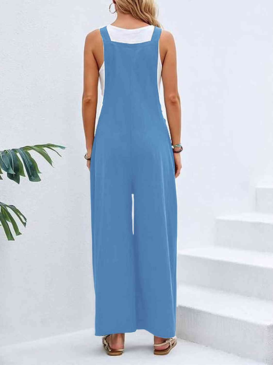 Full Size Wide Leg Overalls with Pockets - Lily and Lavender Boutique