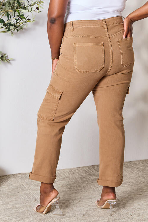 Risen Full Size High Waist Straight Jeans with Pockets - Lily and Lavender Boutique