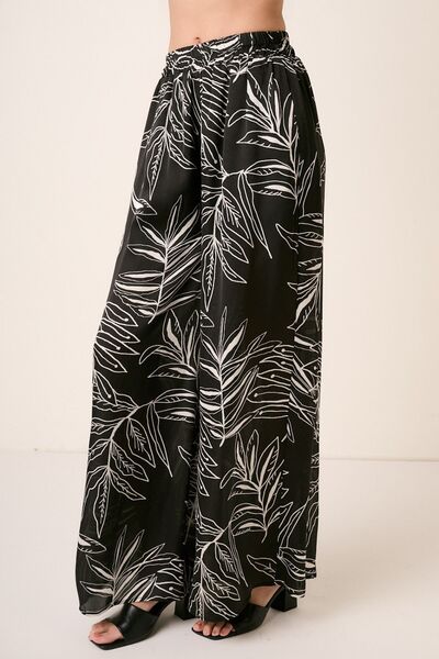 Mittoshop Printed Wide Leg Pants - Lily and Lavender Boutique