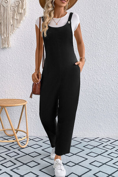 Pocketed Wide Strap Overall - Lily and Lavender Boutique