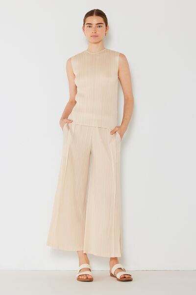 Marina West Swim Pleated Wide-Leg Pants with Side Pleat Detail - Lily and Lavender Boutique