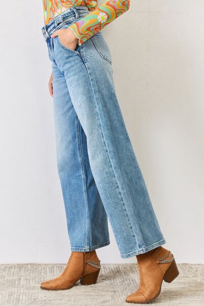 Kancan High Waist Wide Leg Jeans - Lily and Lavender Boutique