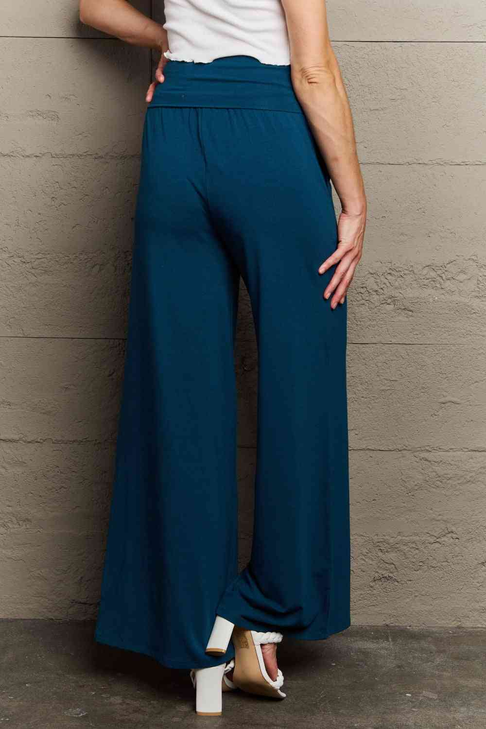 Culture Code My Best Wish Full Size High Waisted Palazzo Pants - Lily and Lavender Boutique