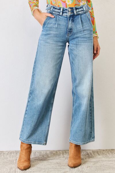 Kancan High Waist Wide Leg Jeans - Lily and Lavender Boutique