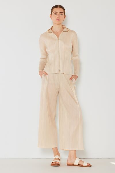 Marina West Swim Pleated Wide-Leg Pants with Side Pleat Detail - Lily and Lavender Boutique