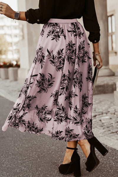 Embroidered High Waist Maxi Skirt - Lily and Lavender Boutique