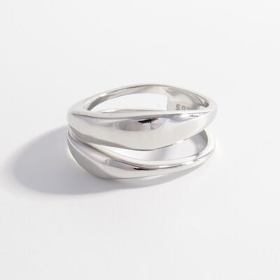 925 Sterling Silver Double-Layered Ring - Lily and Lavender Boutique