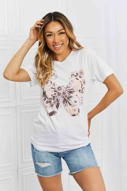 mineB You Give Me Butterflies Graphic T-Shirt - Lily and Lavender Boutique