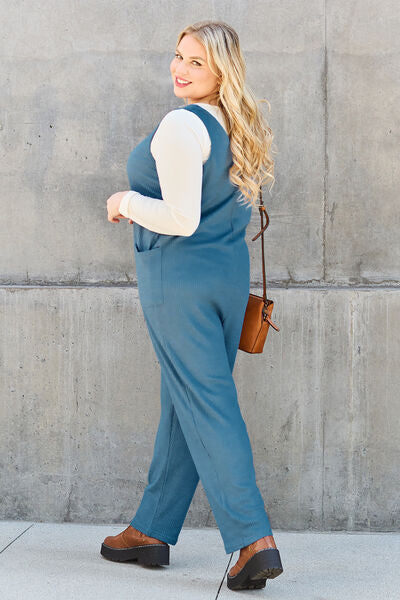 Double Take Full Size Sleeveless Straight Jumpsuit - Lily and Lavender Boutique