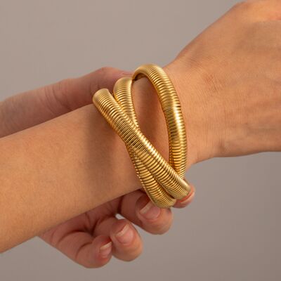 Triple Intertwined Snake Stretch Bracelet - Lily and Lavender Boutique