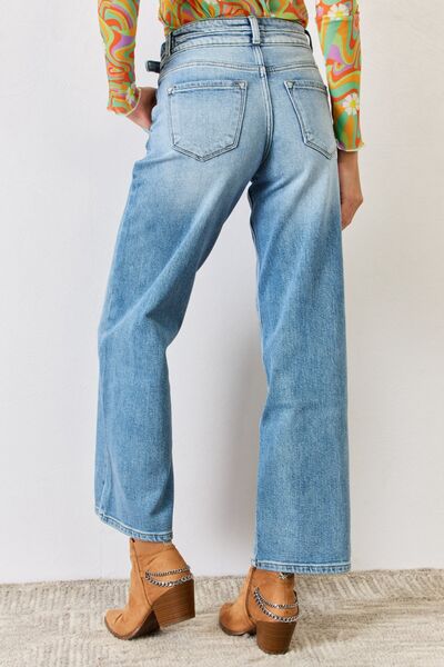 Kancan High Waist Wide Leg Jeans - Lily and Lavender Boutique