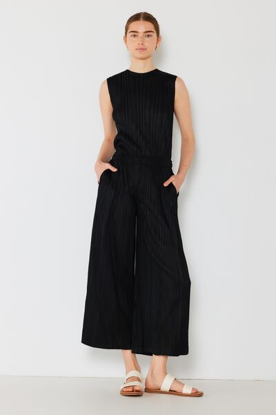 Marina West Swim Pleated Wide-Leg Pants with Side Pleat Detail - Lily and Lavender Boutique