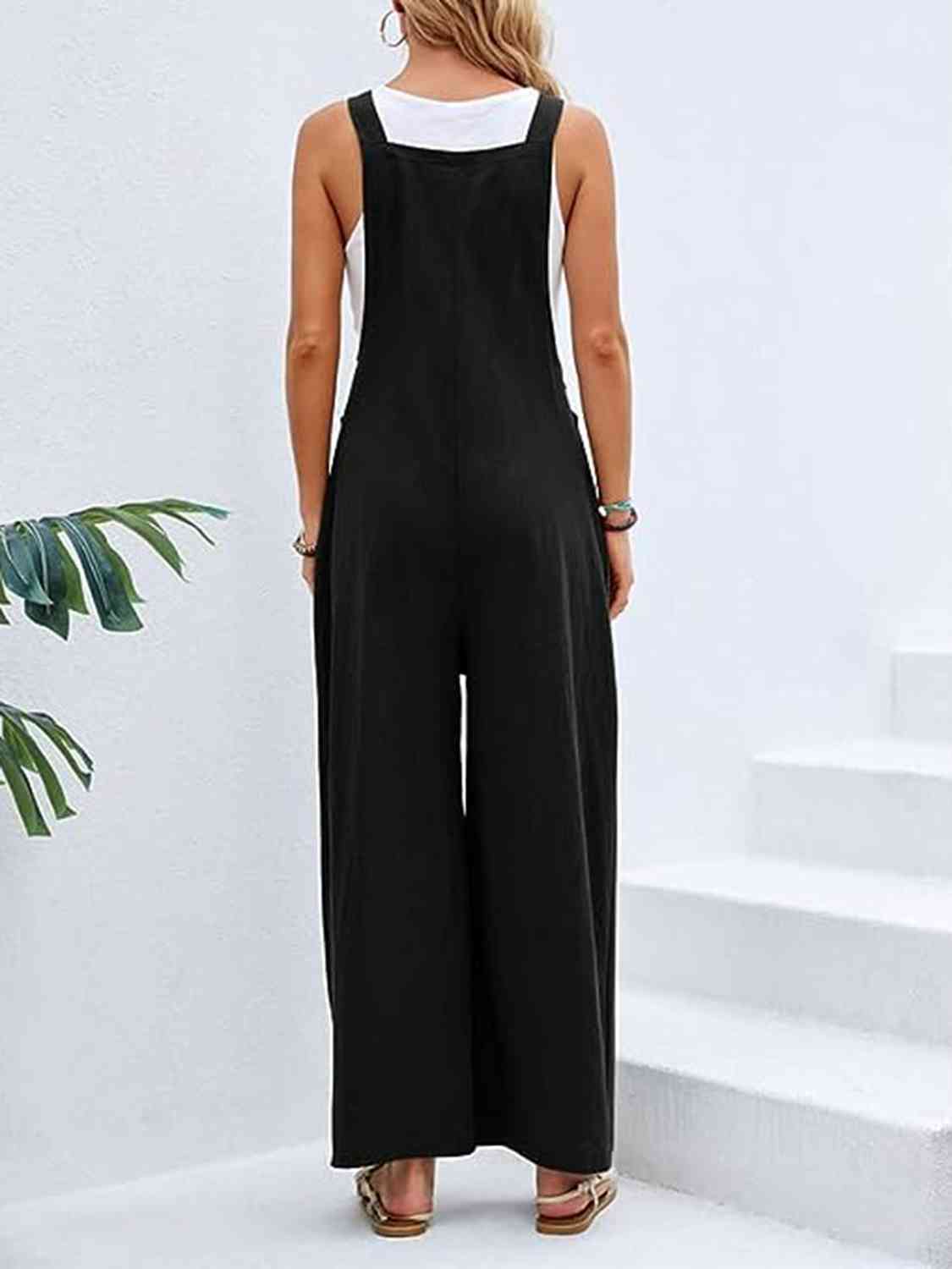 Full Size Wide Leg Overalls with Pockets - Lily and Lavender Boutique